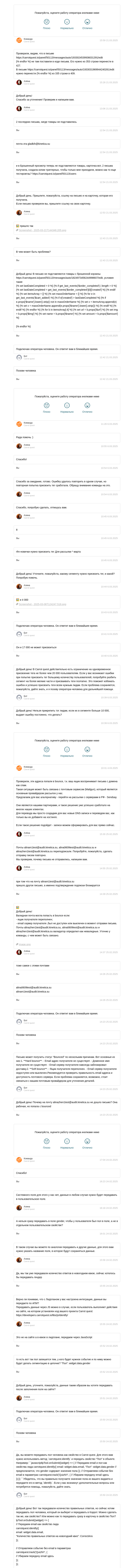 Письмо компании «Алёна Carrot quest» на тему «Carrot quest»