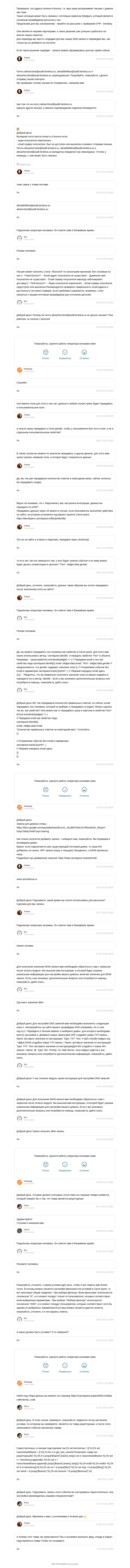 Письмо компании «Алёна Carrot quest» на тему «Carrot quest»