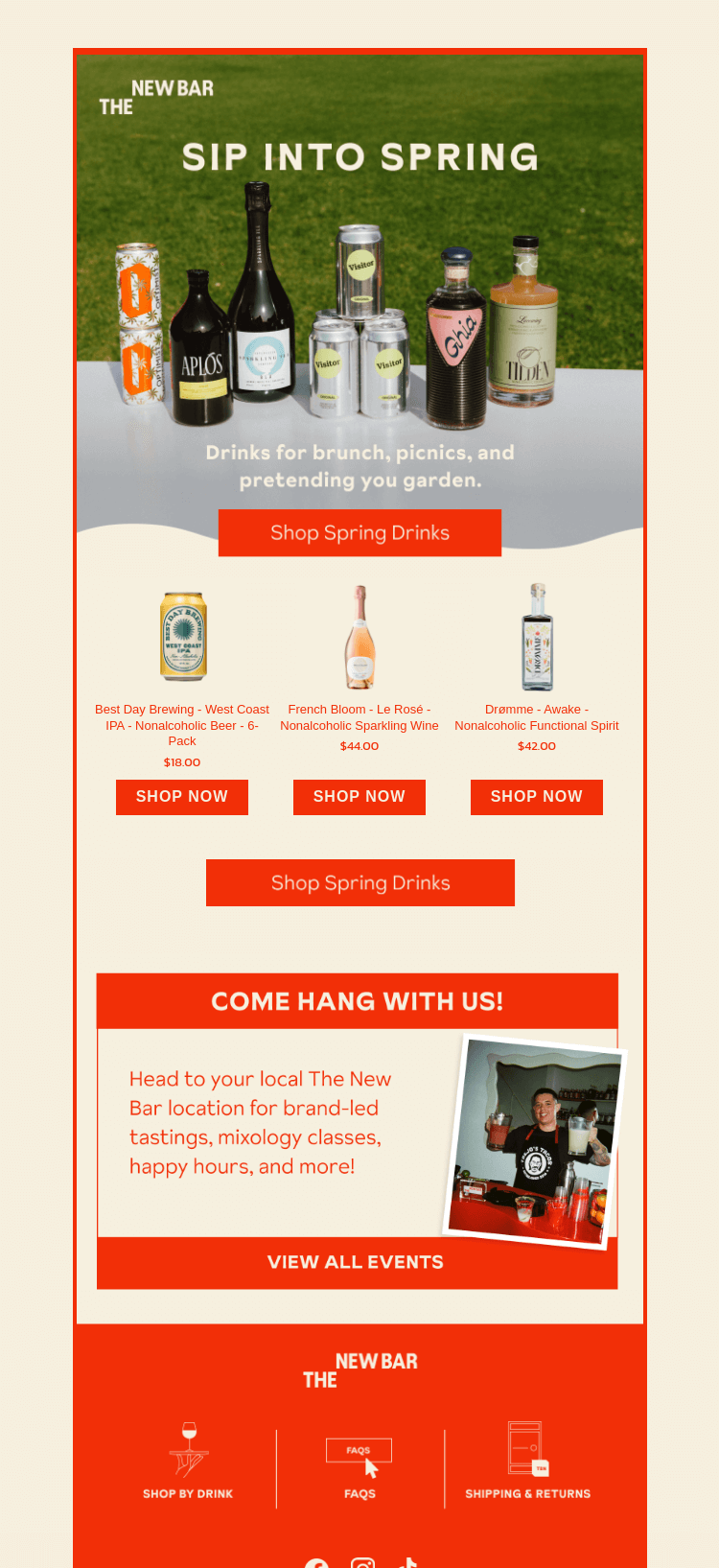 Письмо компании «The New Bar» на тему «The spring collection🌻🐝»