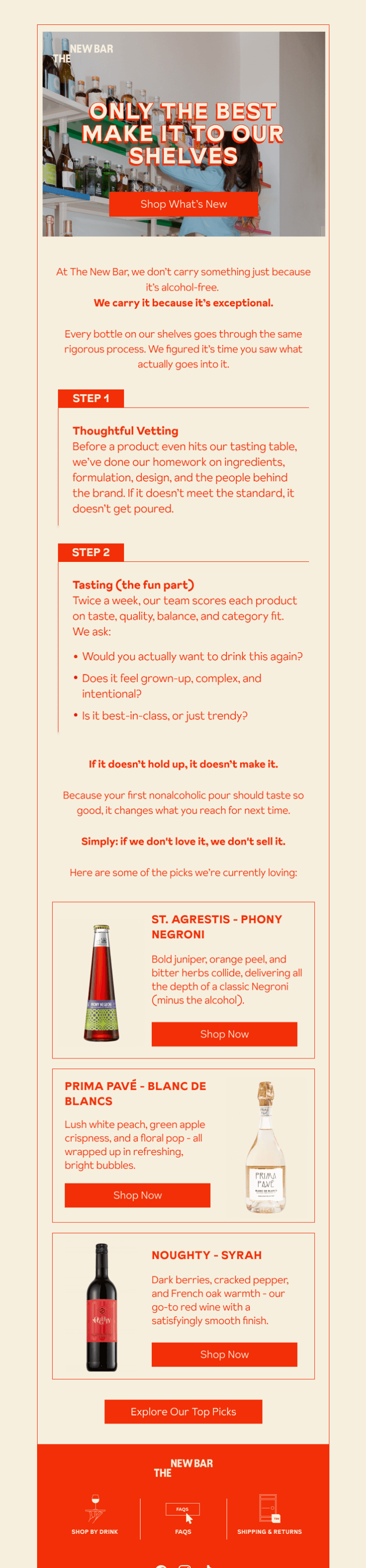 Письмо компании «The New Bar» на тему «We’re picky (so you don’t have to be)»