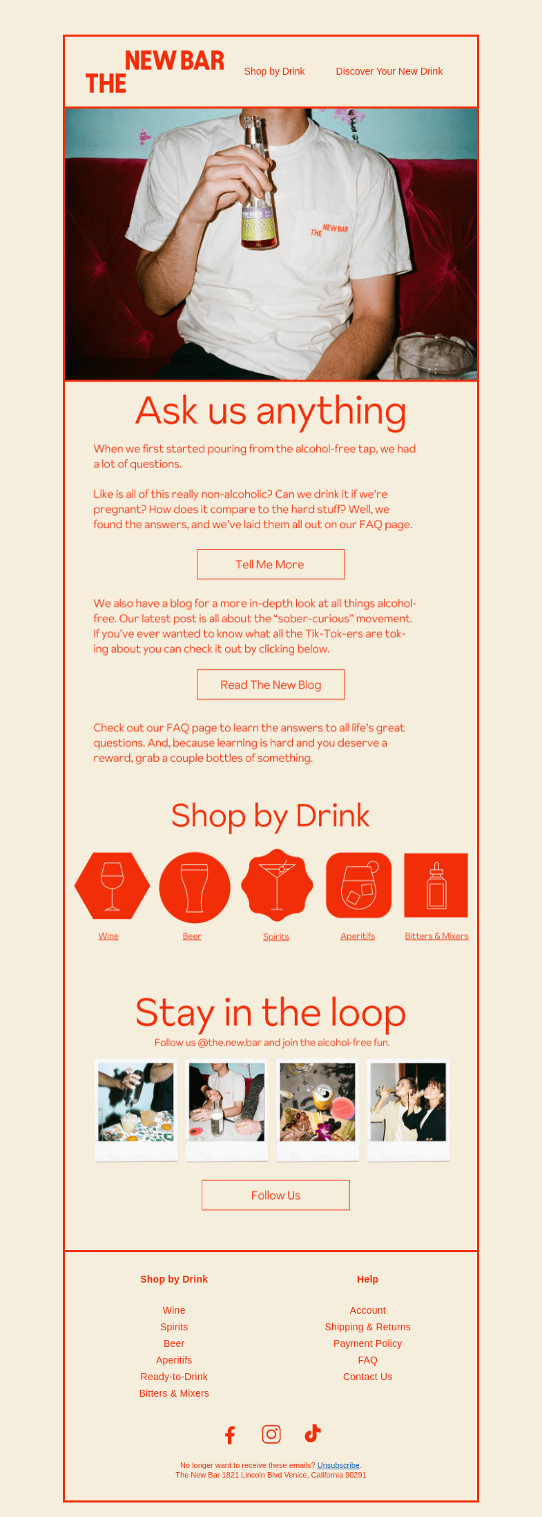 Письмо компании «The New Bar» на тему «Any Questions?»