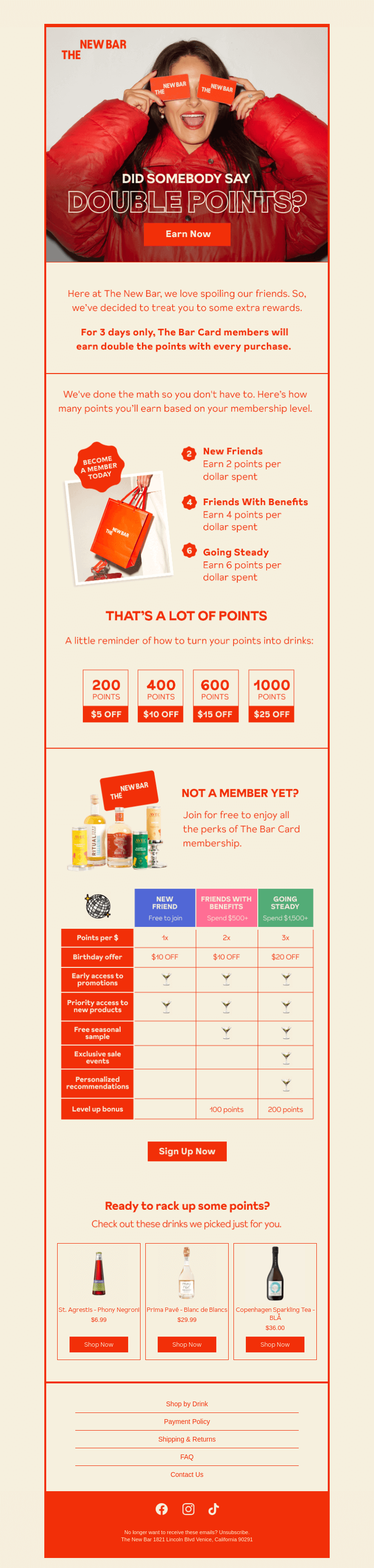 Письмо компании «The New Bar» на тему «Calling all friends of The New Bar 📢»