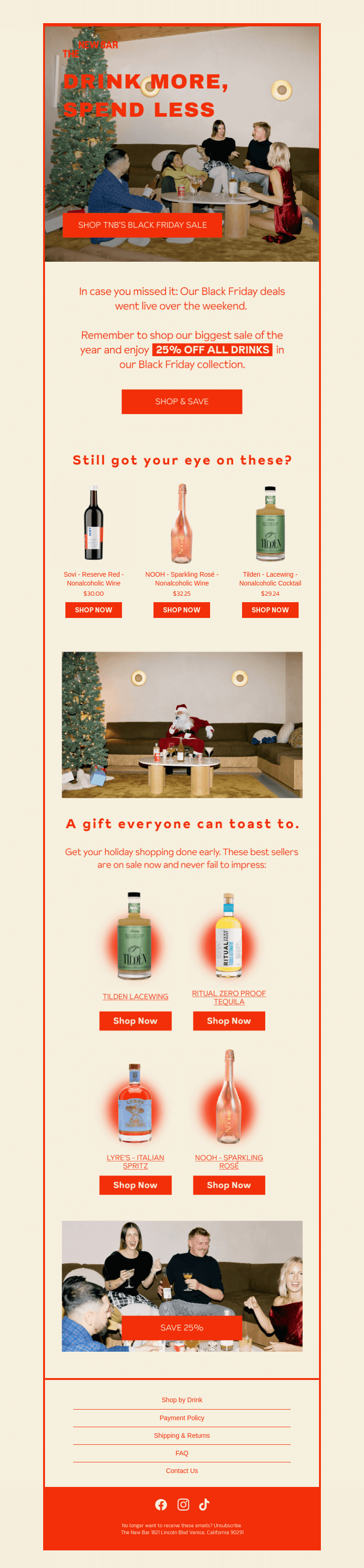 Письмо компании «The New Bar» на тему «Drink up the savings.»
