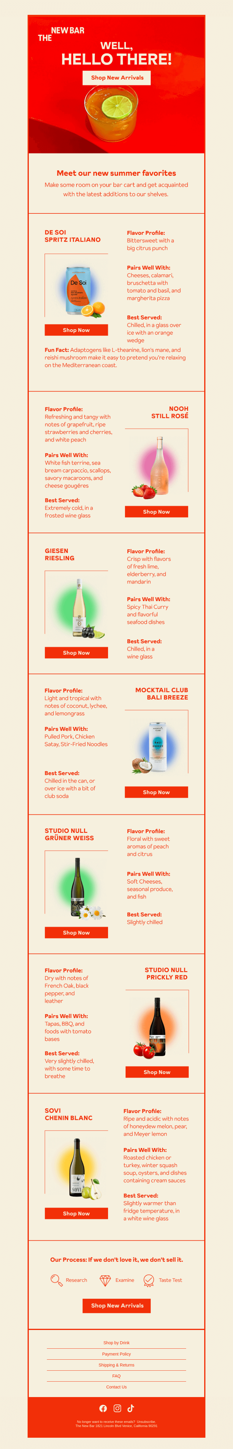 Письмо компании «The New Bar» на тему «New arrivals we can’t get enough of 👉»
