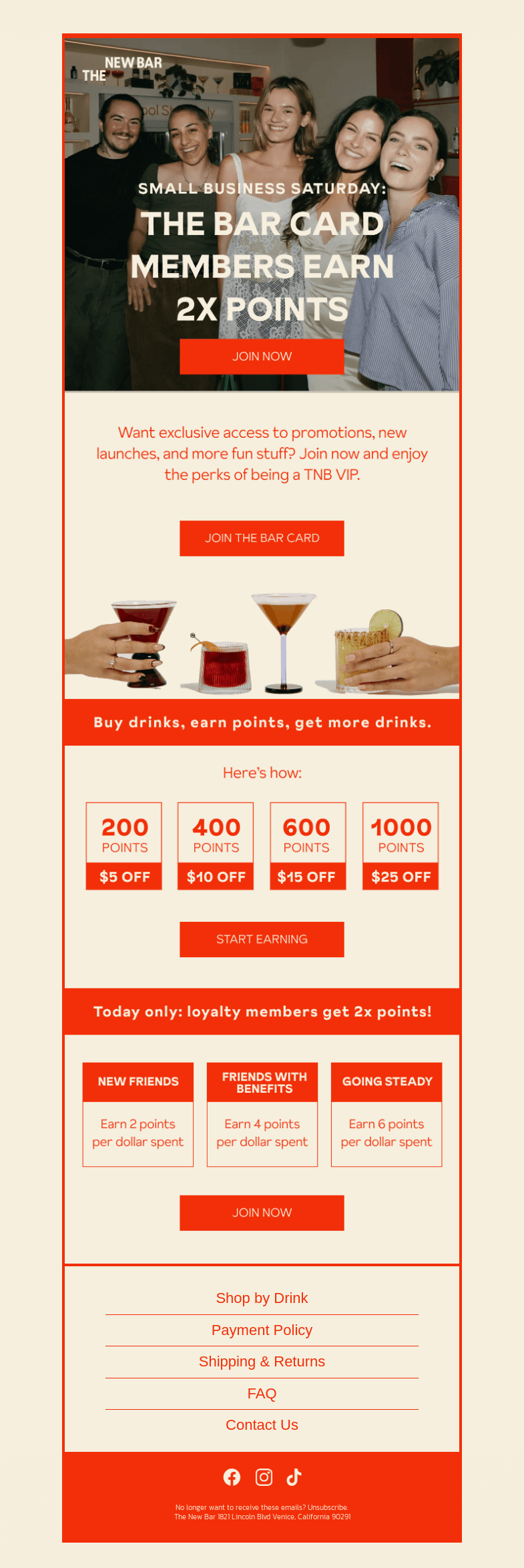 Письмо компании «The New Bar» на тему «Want to save on drinks?»