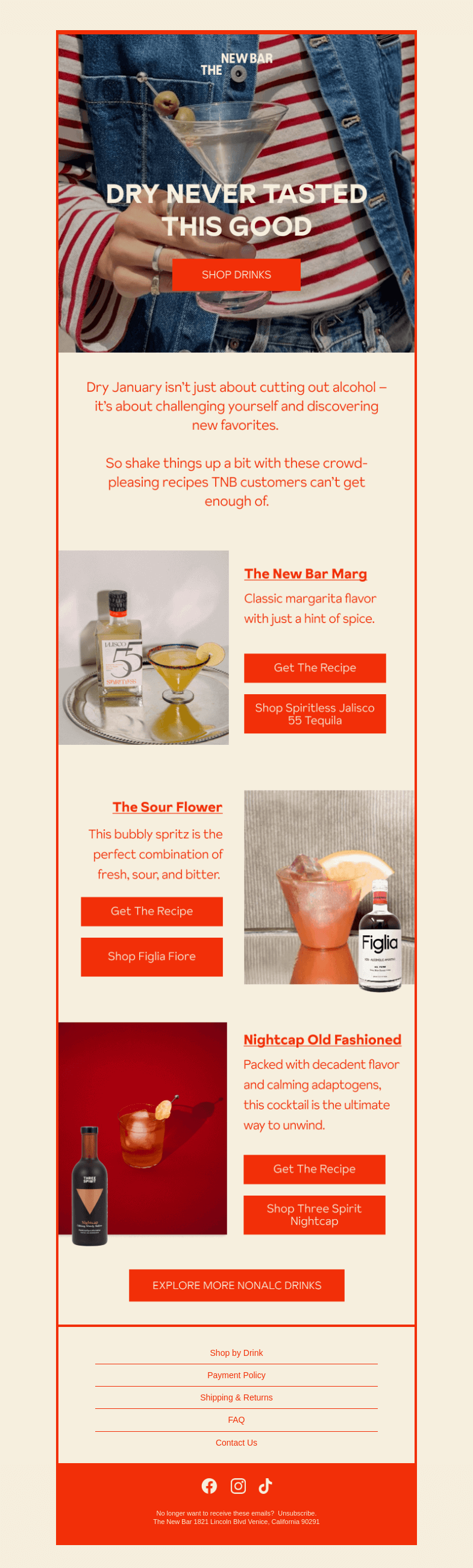 Письмо компании «The New Bar» на тему «Try something new!»