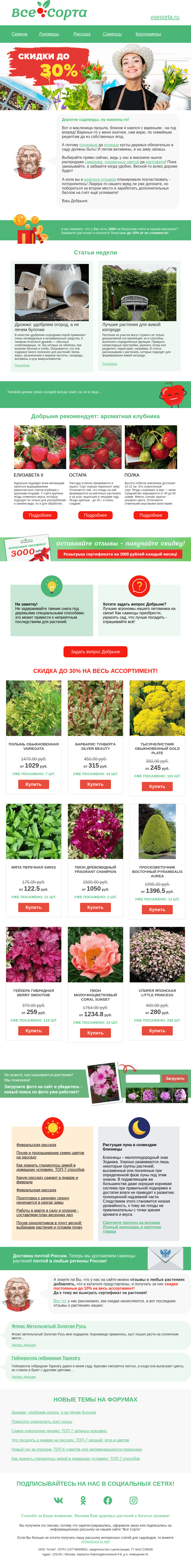 Письмо компании «Все сорта» на тему «🌺 Друг, встречаем весну!»