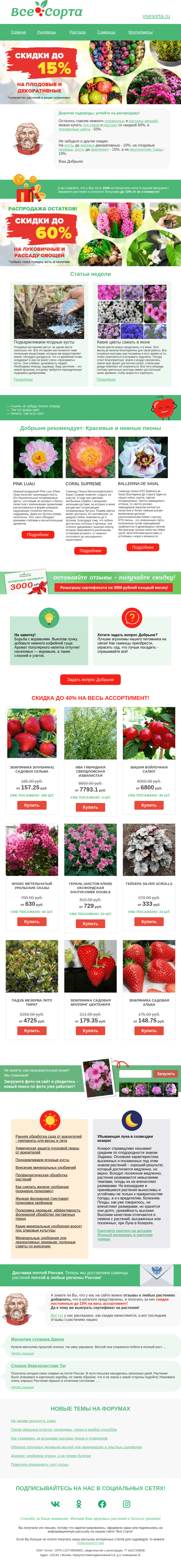 Письмо компании «Все сорта» на тему «🎍 Друг, для будущего урожая»