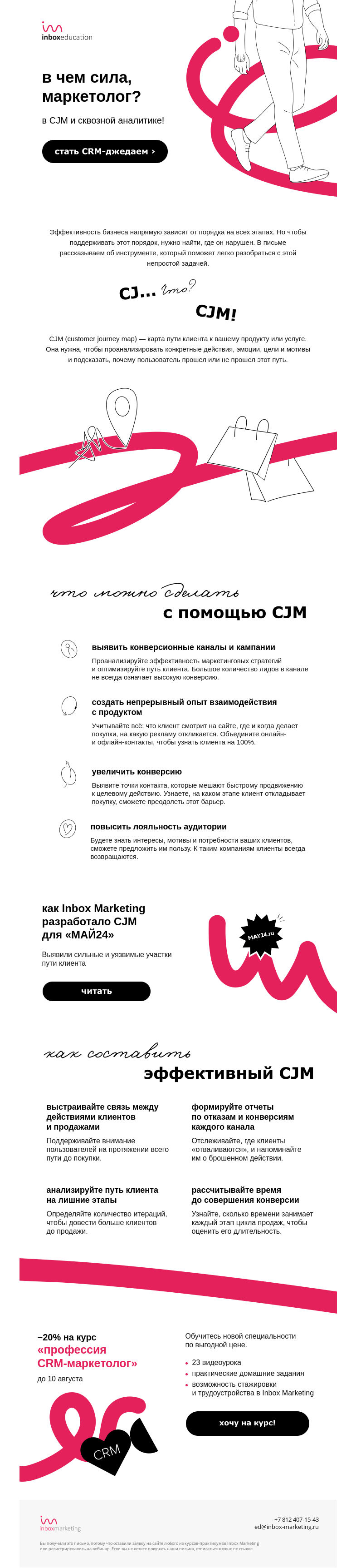 Письмо компании «Inbox Education» на тему «Что делает маркетолога CRM-джедаем»