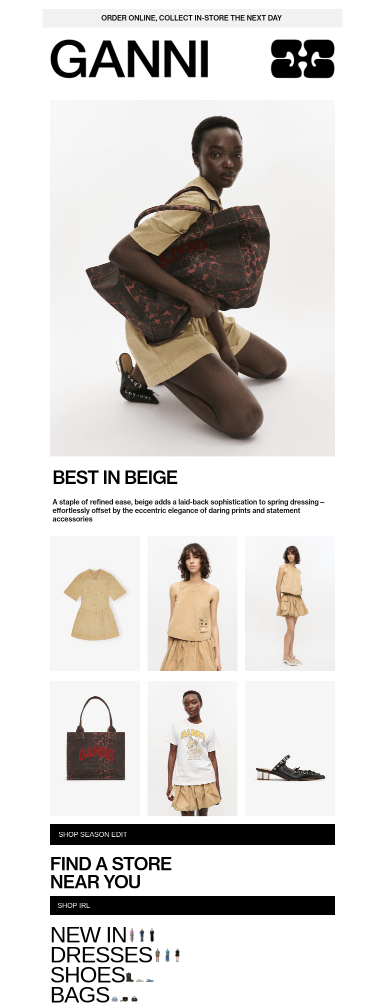 Письмо компании «GANNI» на тему «Warm-Weather Wardrobing»