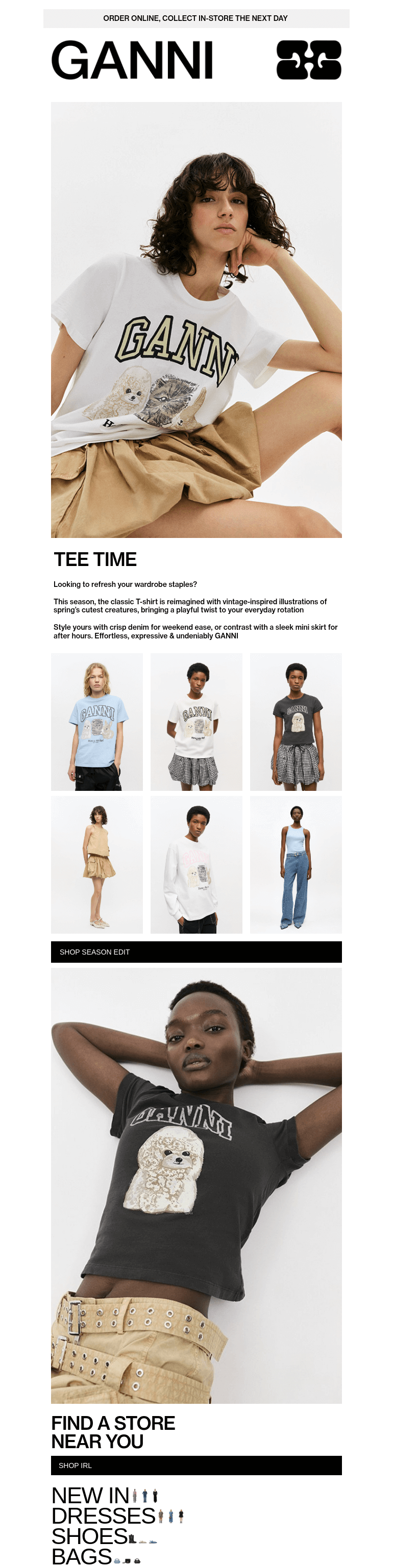 Письмо компании «GANNI» на тему «How To Style Spring's Graphic Tees»