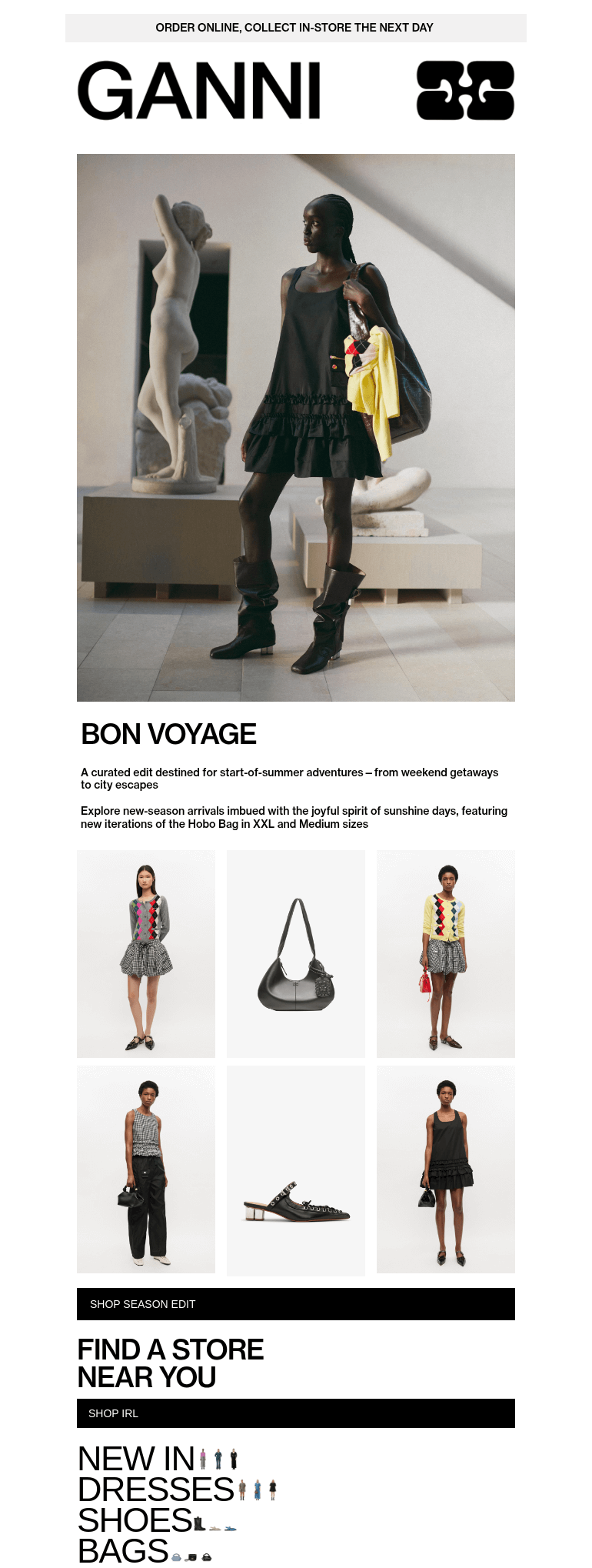 Письмо компании «GANNI» на тему «The Packing List»