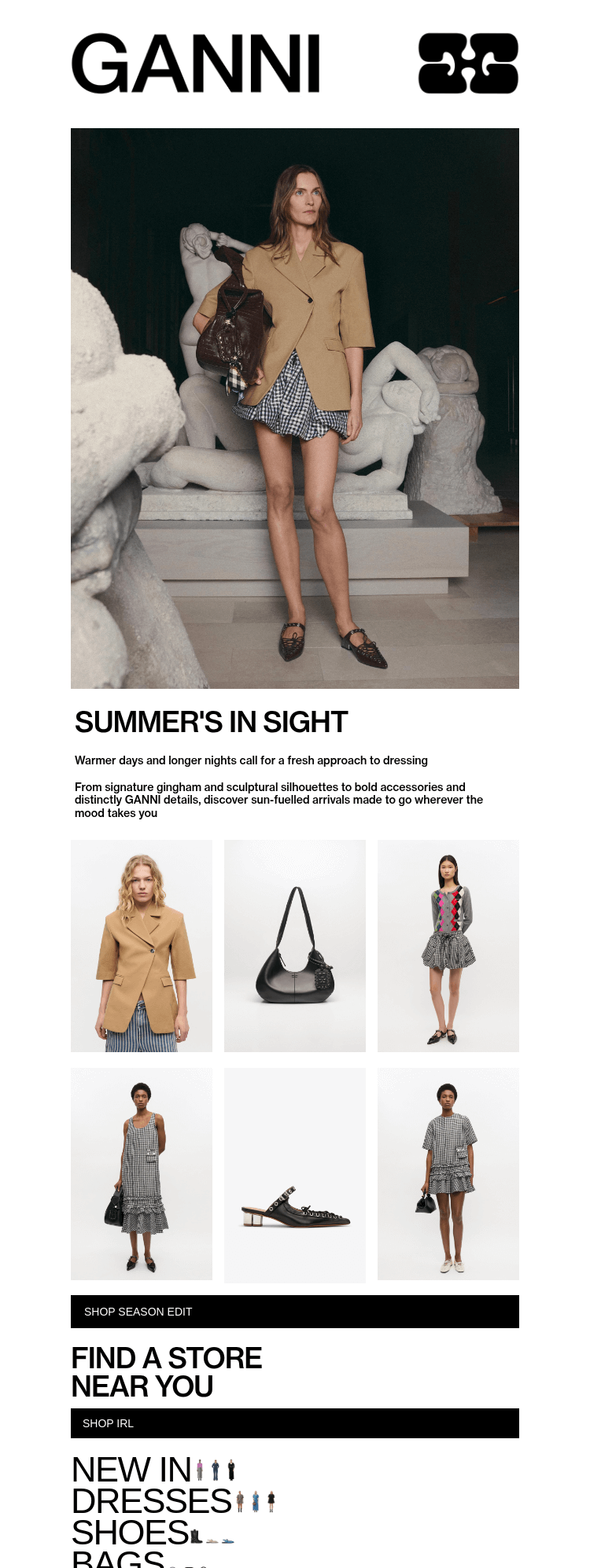 Письмо компании «GANNI» на тему «Get Set For Summer»