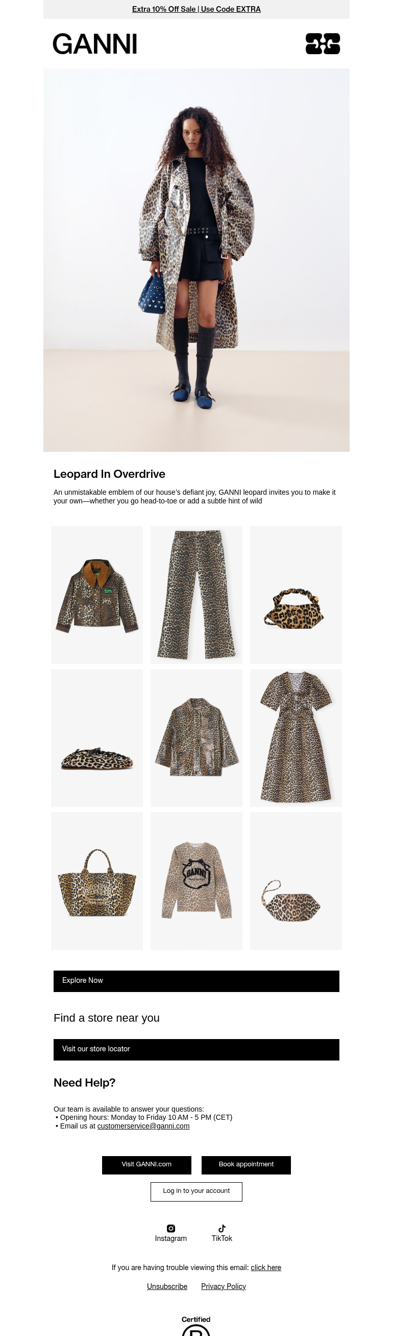 Письмо компании «GANNI» на тему «For Your Wild Side»