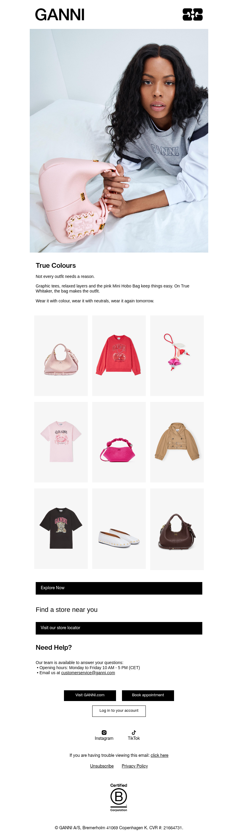 Письмо компании «GANNI» на тему «Wear Your Mood»