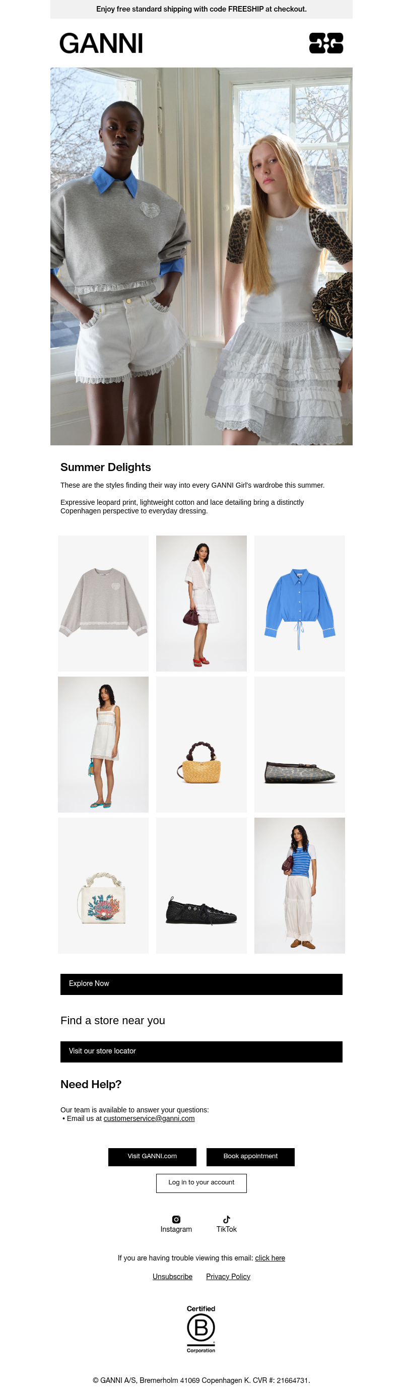 Письмо компании «GANNI» на тему «What GANNI Girls Are Wearing Right Now»