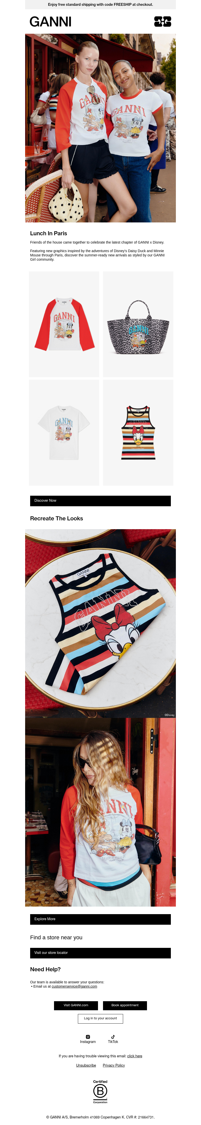 Письмо компании «GANNI» на тему «How GANNI Girls Wear GANNI x Disney»
