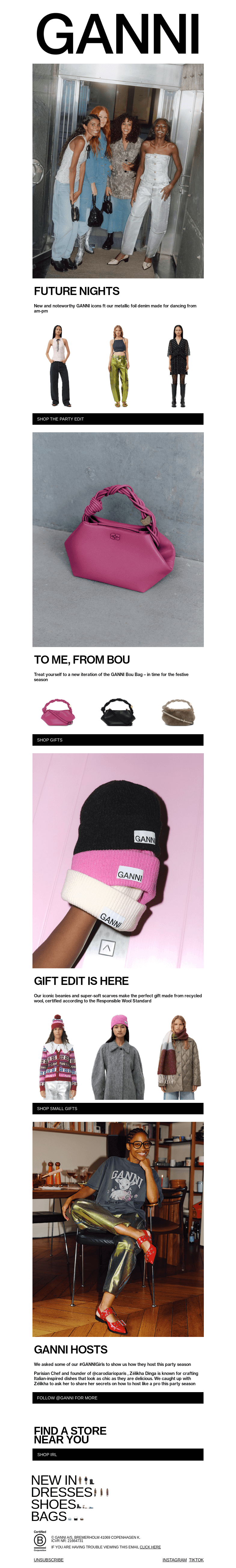 Письмо компании «GANNI» на тему «NEW ENERGY, NEW IN DENIM 🌙✨»