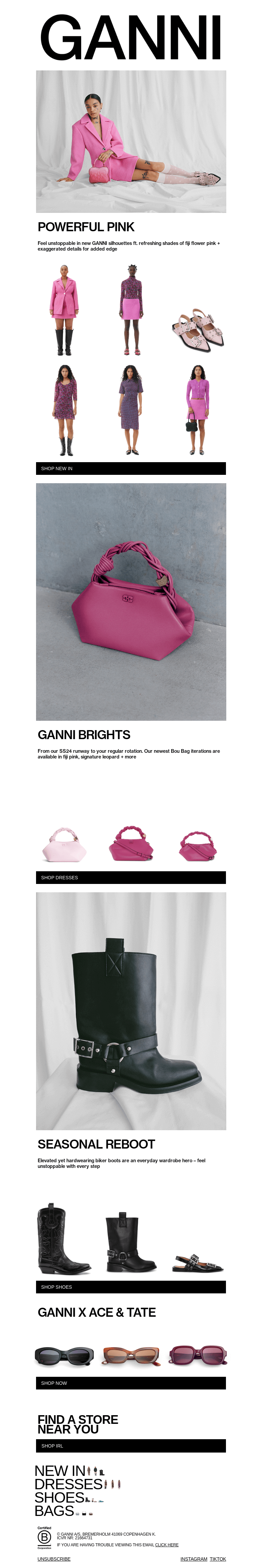 Письмо компании «GANNI» на тему «NEW IN: POWER PLAYERS 🎀»