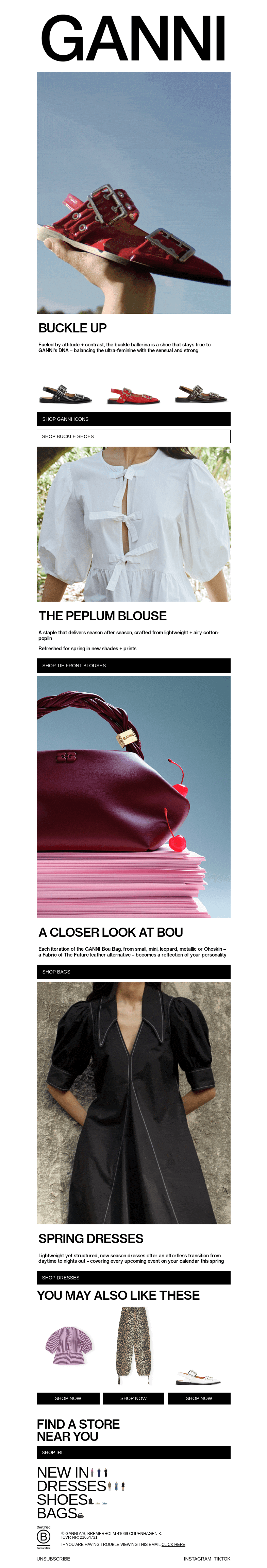 Письмо компании «GANNI» на тему «SPOTLIGHT ON: OUR MOST-LOVED GANNI ICONS»