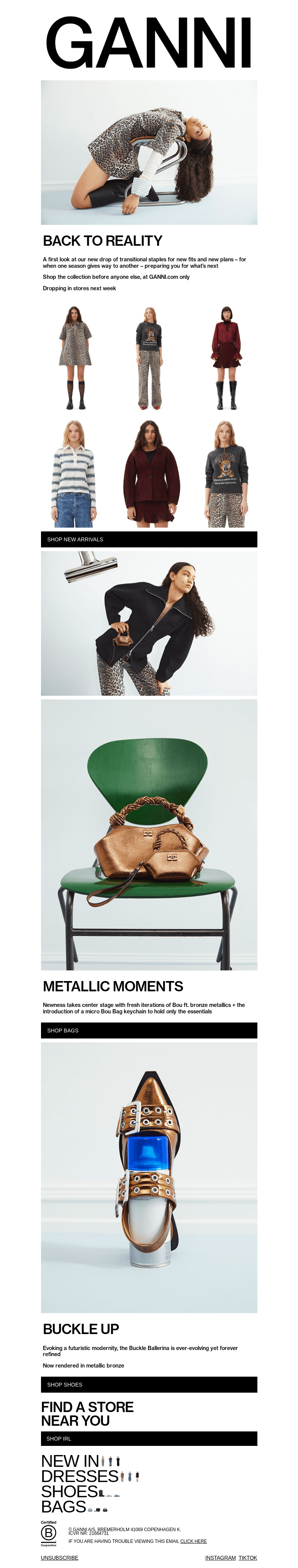 Письмо компании «GANNI» на тему «EXCLUSIVE PREVIEW: NEW COLLECTION»