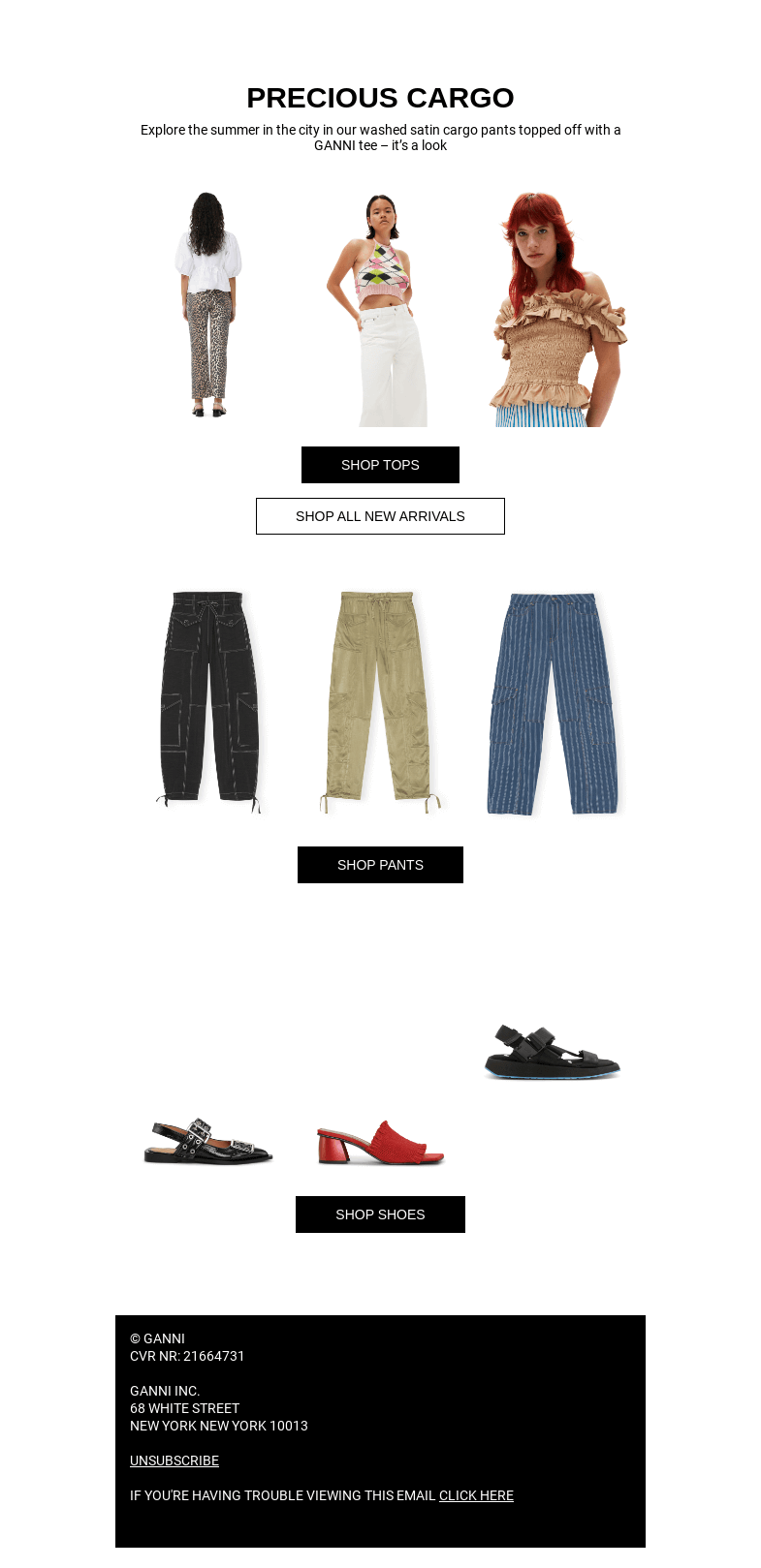 Письмо компании «GANNI» на тему «HEAD TO TOE SUMMER 🌇»
