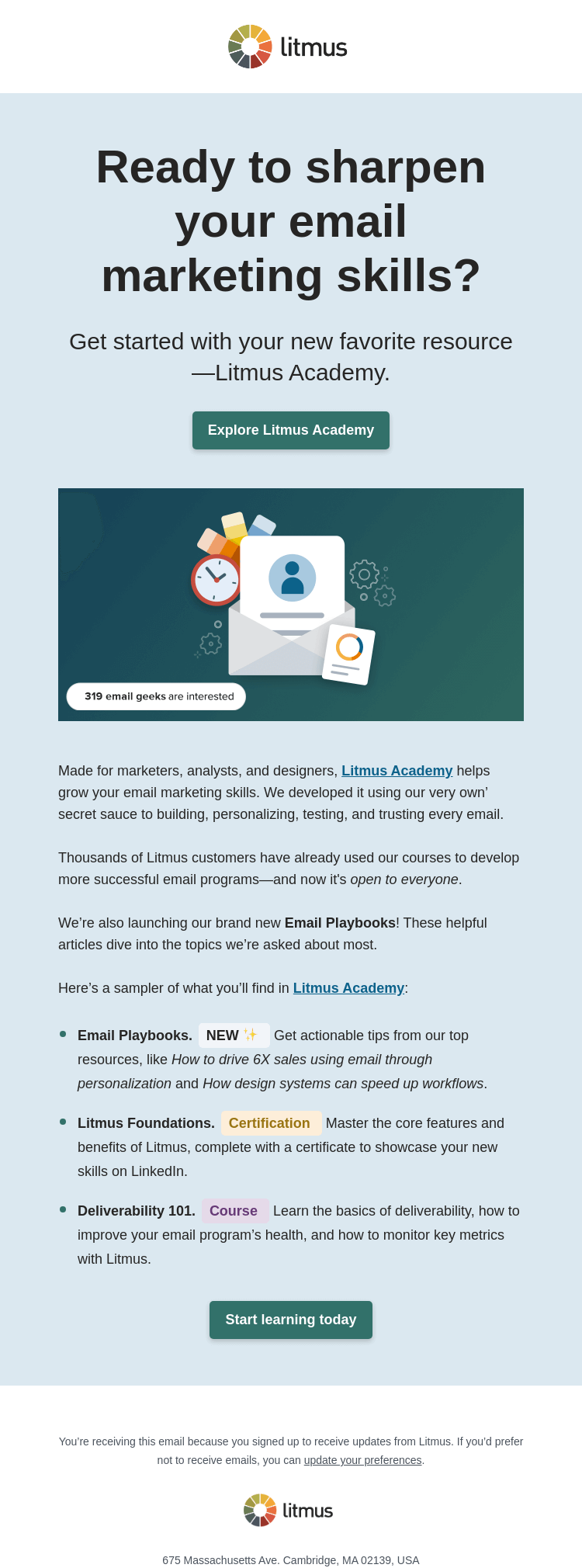 Письмо компании «Litmus» на тему «You're invited! »