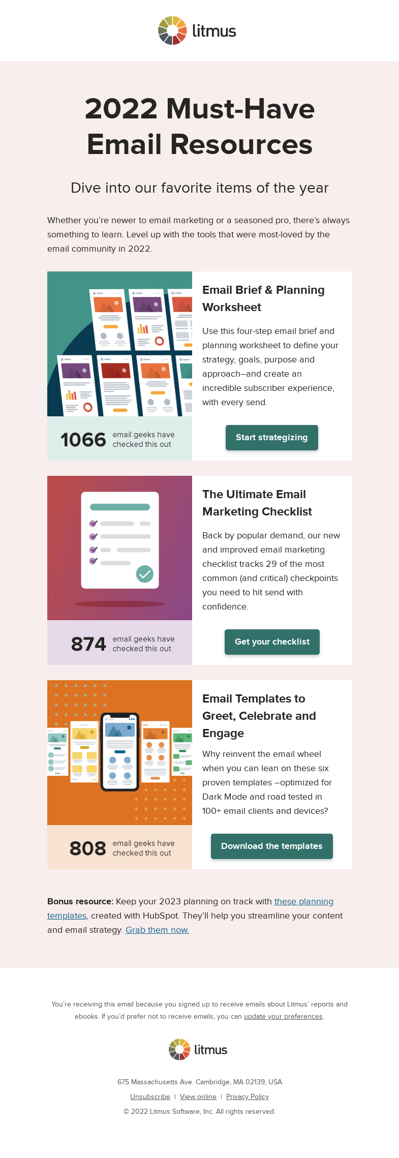 Письмо компании «Litmus» на тему «Level up your email program»