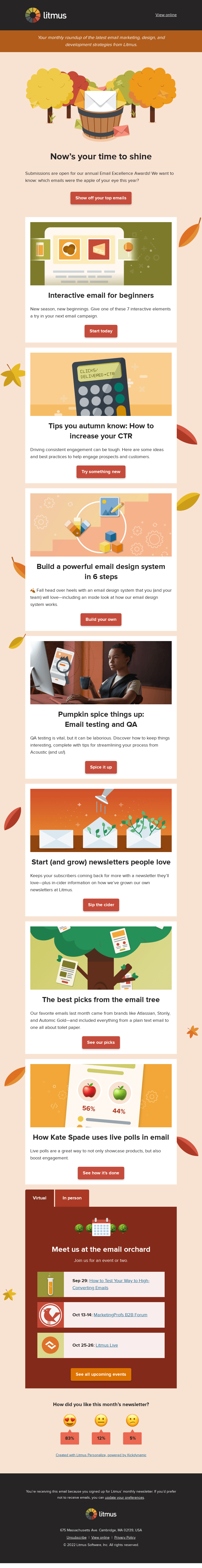 Письмо компании «Litmus» на тему «How 'bout them email apples?»