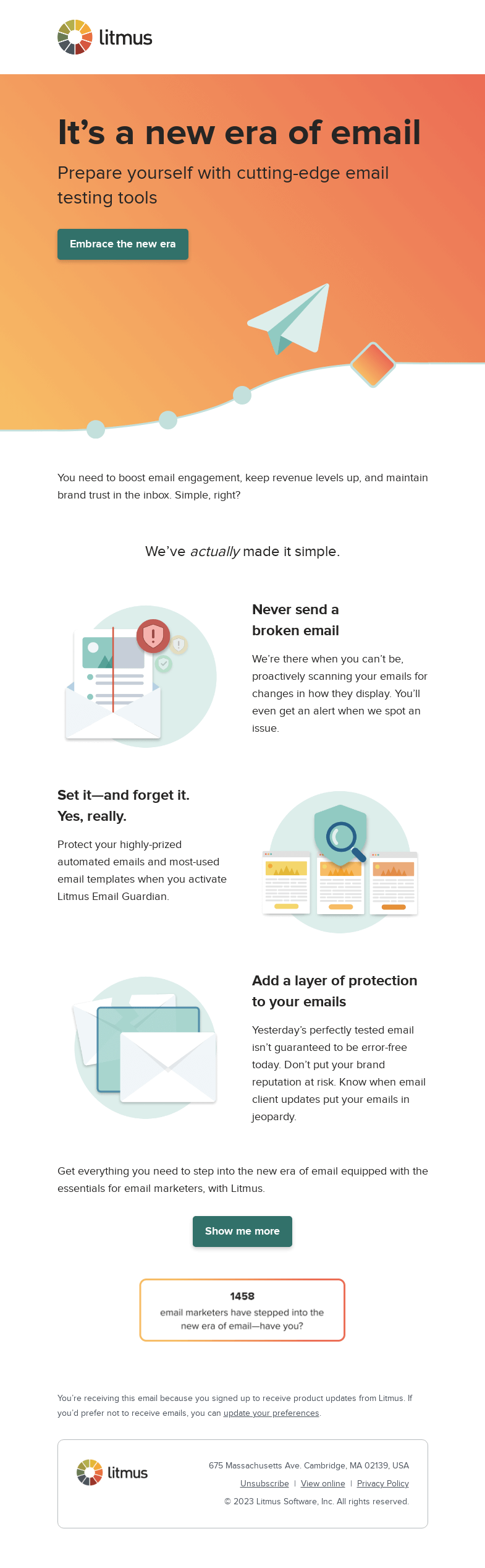 Письмо компании «Litmus» на тему «Protect your brand reputation like a pro»