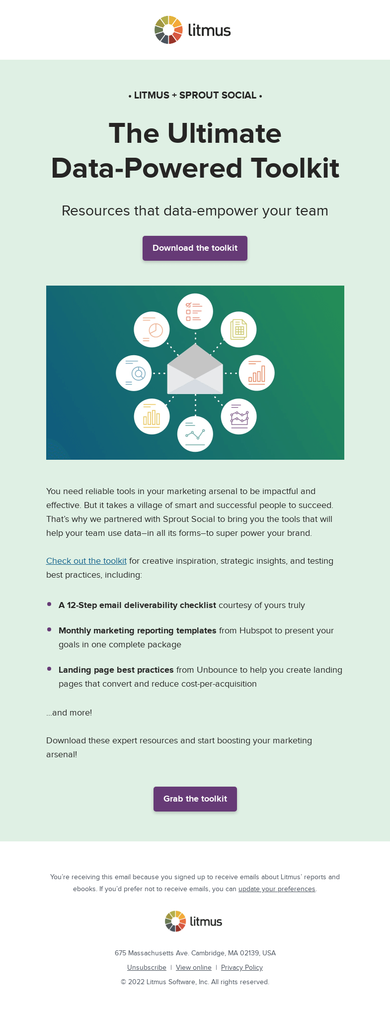 Письмо компании «Litmus» на тему «Checklists, templates, and best practices… oh my!»