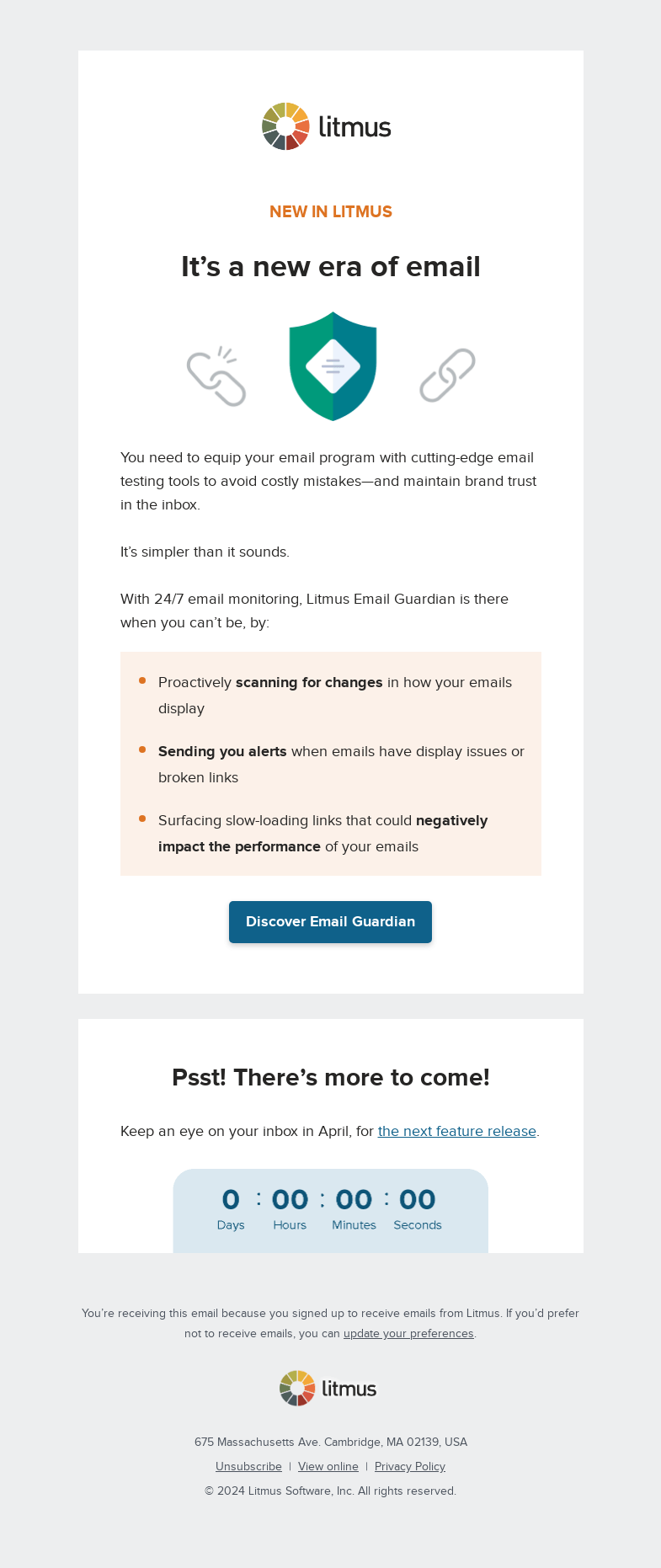 Письмо компании «Litmus» на тему «Meet your new email marketing essential»