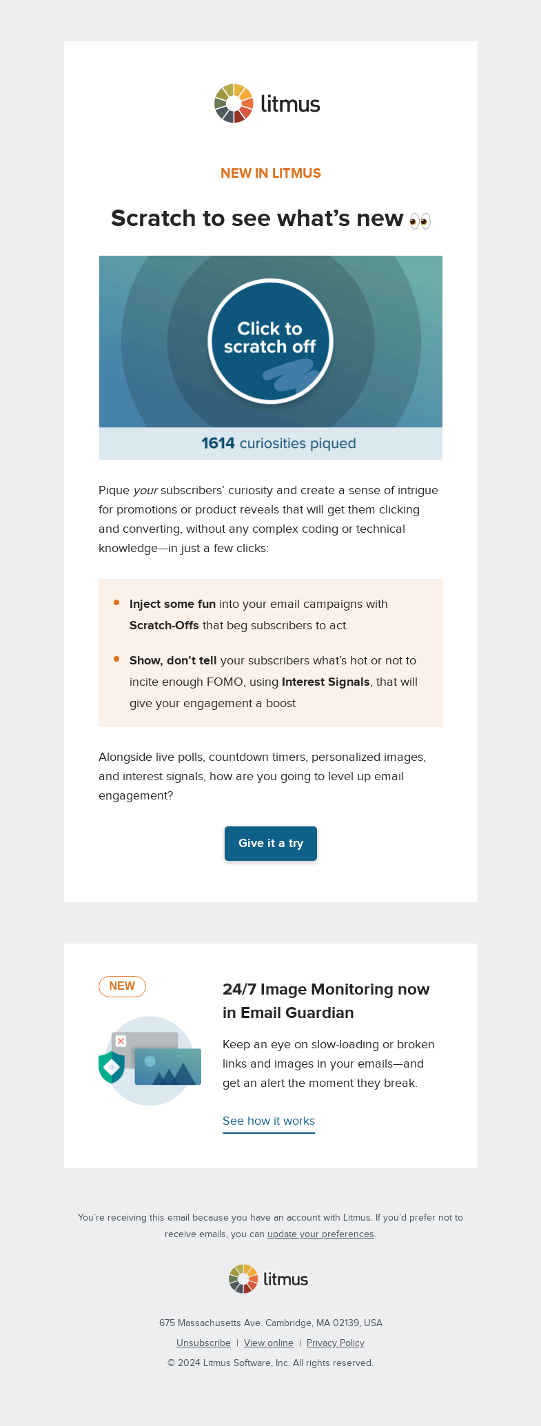 Письмо компании «Litmus» на тему «Revealing the best ways to boost email engagement»