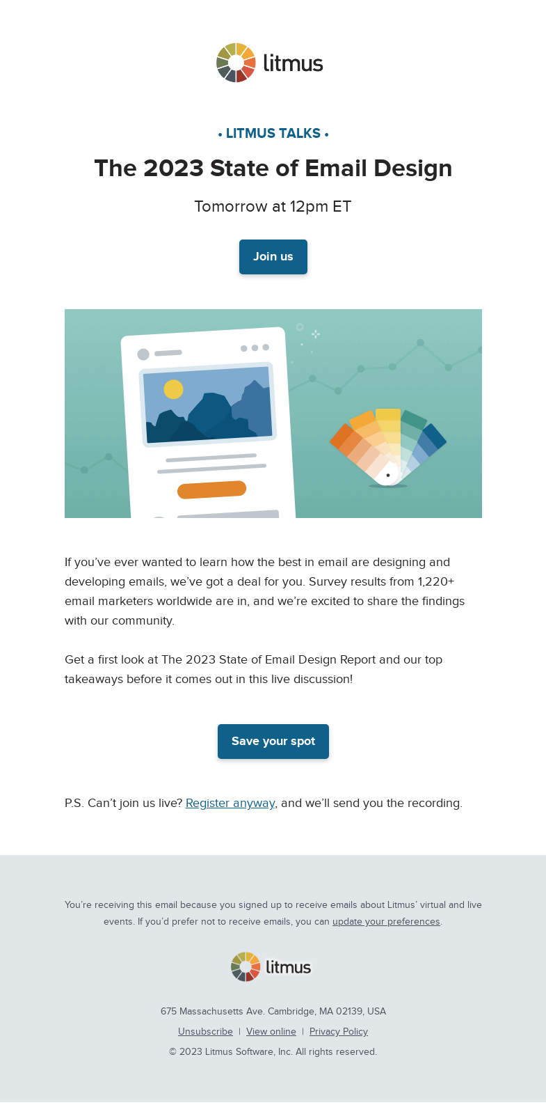 Письмо компании «Litmus» на тему «Are you using the best tools for email design?»
