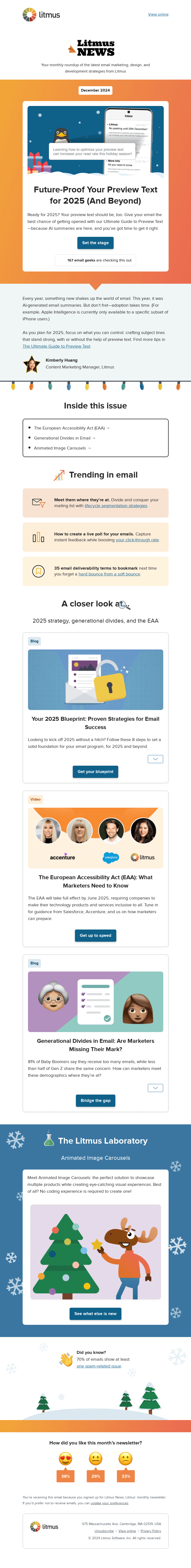 Письмо компании «Litmus» на тему «AI-generated email summaries have got nothing on you»