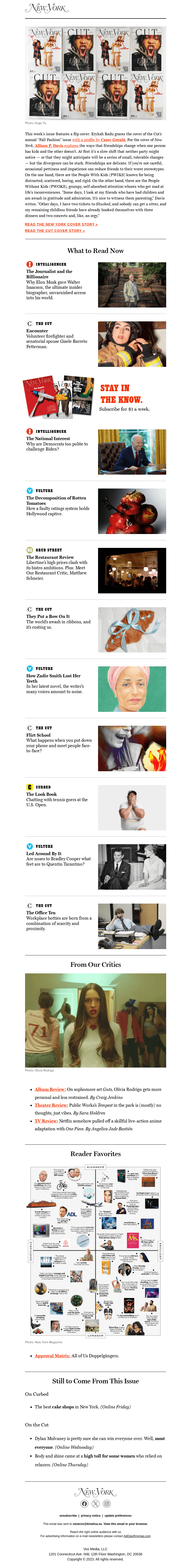 Письмо компании «New York Magazine» на тему «On the Cover: Can Parents and Childless People Be Friends?»