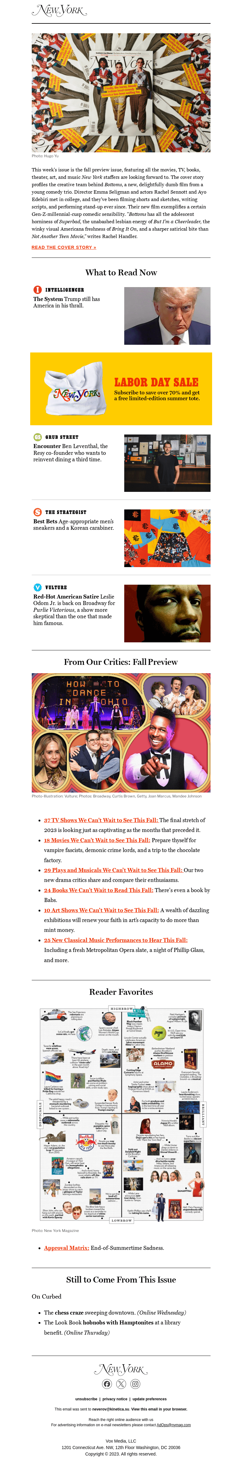Письмо компании «New York Magazine» на тему «On the Cover: Power 'Bottoms'»