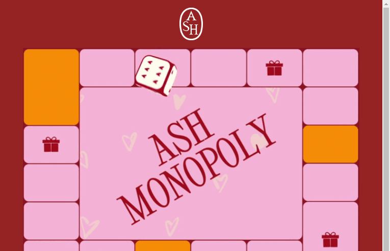 Письмо компании «ASH» на тему «ASH MONOPOLY ❤️»