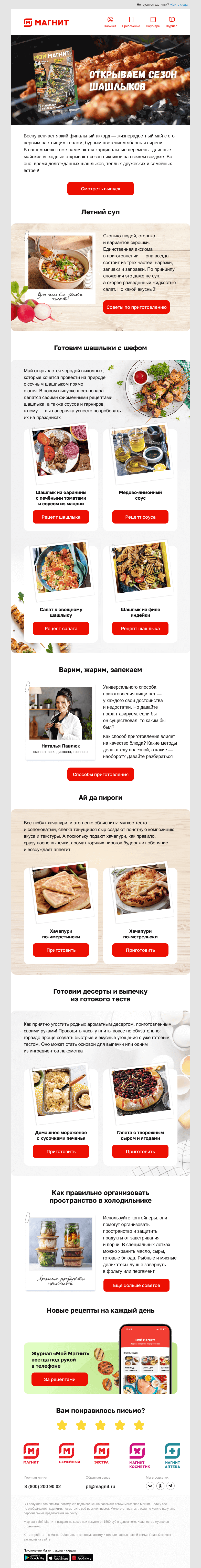 Письмо компании «Магнит» на тему «🍗 Как приготовить идеальный шашлык?»