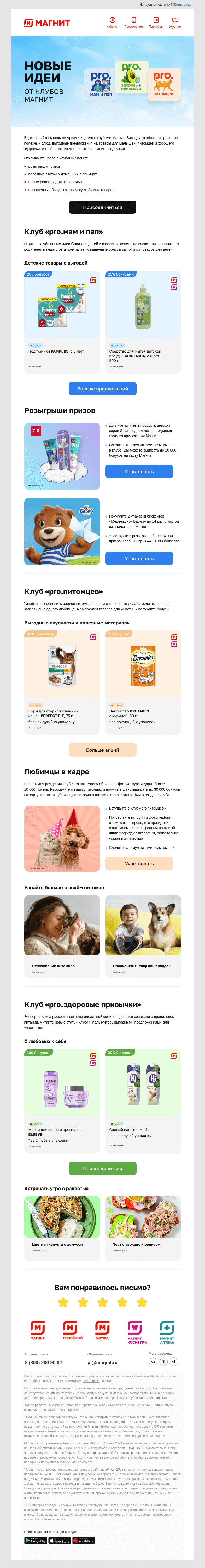 Письмо компании «Магнит» на тему «🤩 Мы к вам с вдохновением»