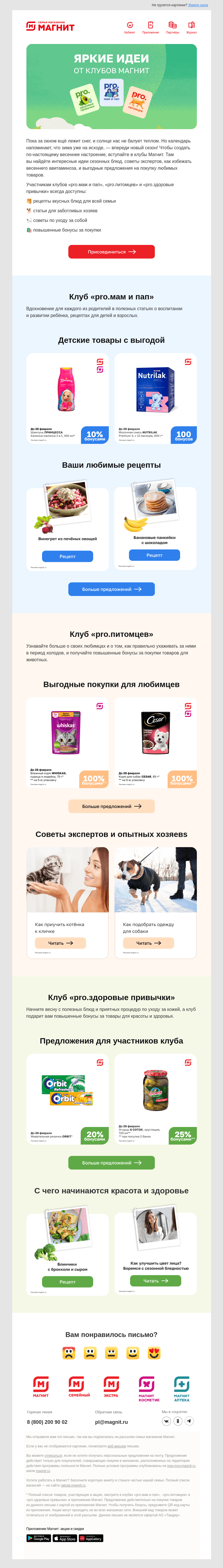 Письмо компании «Магнит» на тему «💖 Яркие идеи на каждый день!»