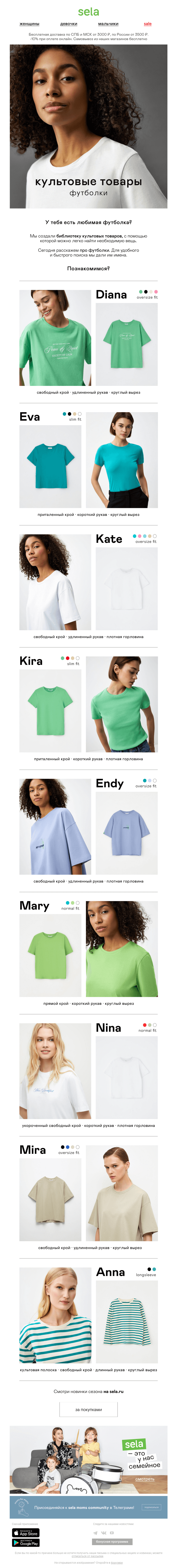 Письмо компании «sela» на тему «👕 Как выбрать любимую футболку?»
