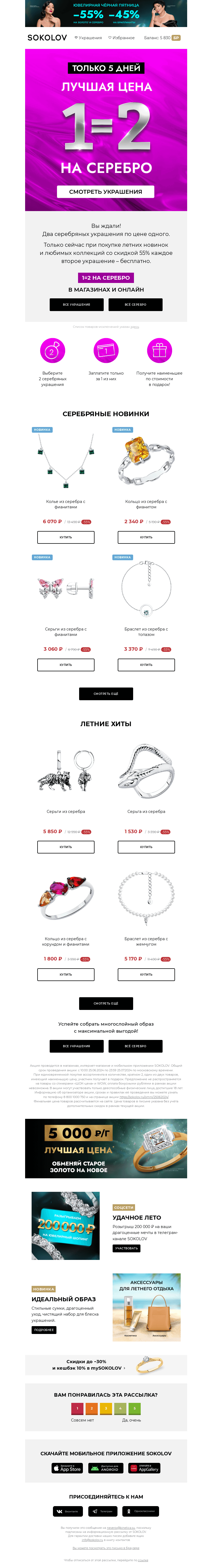 Письмо компании «SOKOLOV» на тему «⚡️ Ждать повышения бесполезно — нужно действовать»