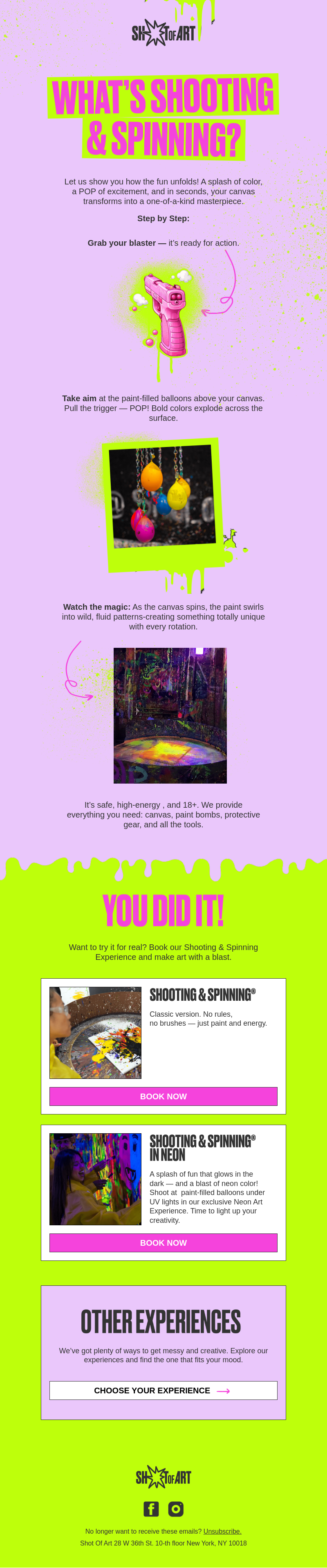 Письмо компании «Shot Of Art» на тему «Bang–Pop!»