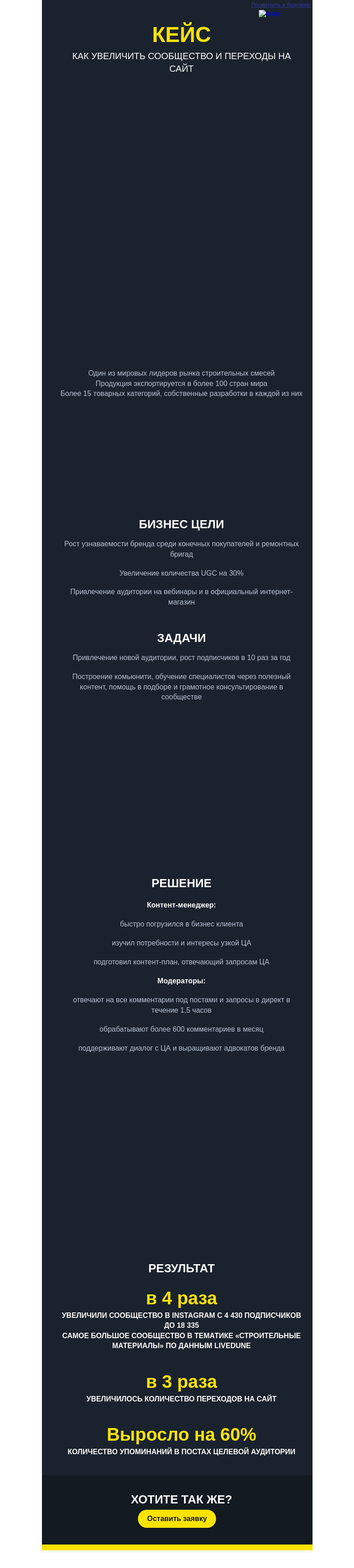 Письмо компании «Ingate» на тему «Как увеличить сообщество и переходы на сайт. Кейс LITOKOL»