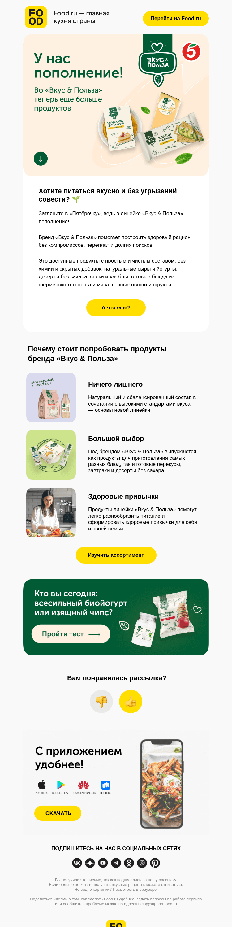 Письмо компании «FOOD.RU» на тему «Кто вы сегодня?»