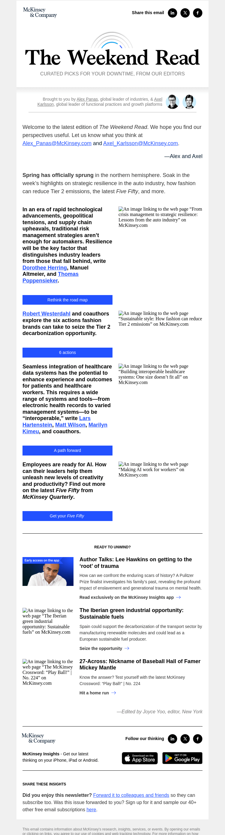 Письмо компании «McKinsey & Company» на тему «A resilience strategy for automakers»