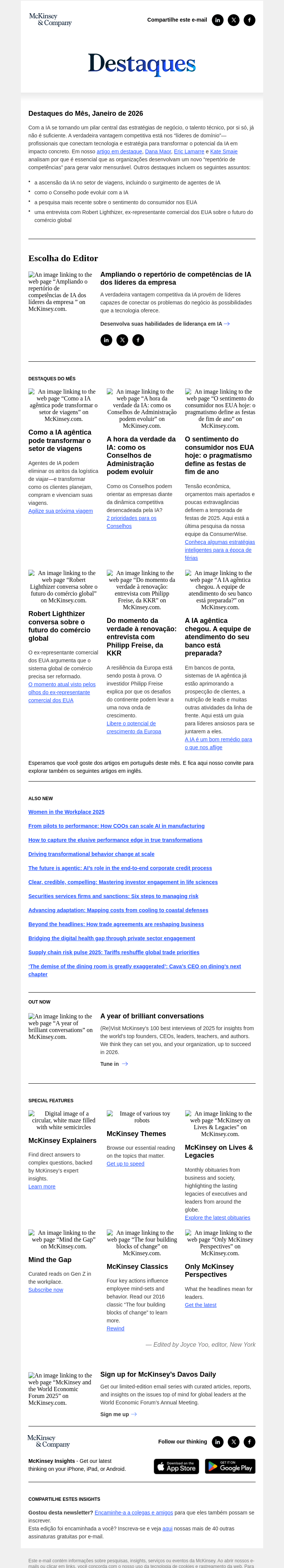 Письмо компании «McKinsey & Company» на тему «Por que os líderes precisam de um novo repertório de competências de IA»