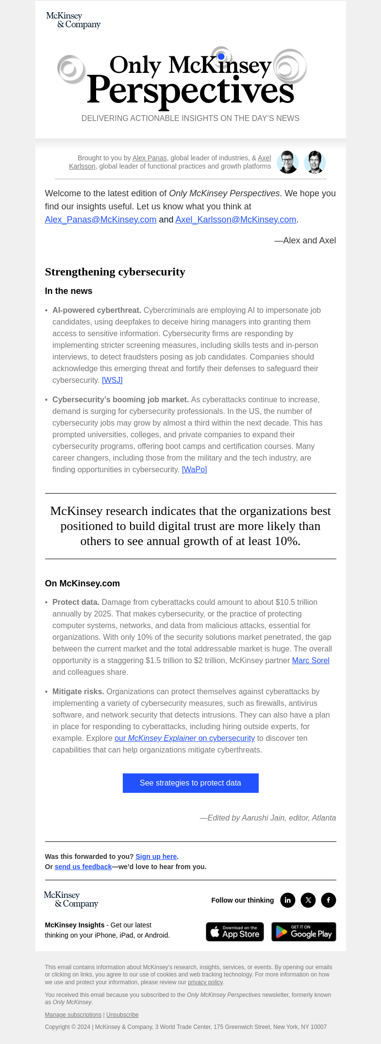 Письмо компании «McKinsey & Company» на тему «Did you just hire a hacker?»