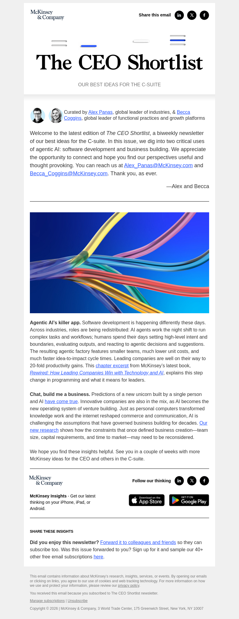Письмо компании «McKinsey & Company» на тему «What changes—and what doesn’t—in the age of AI? »